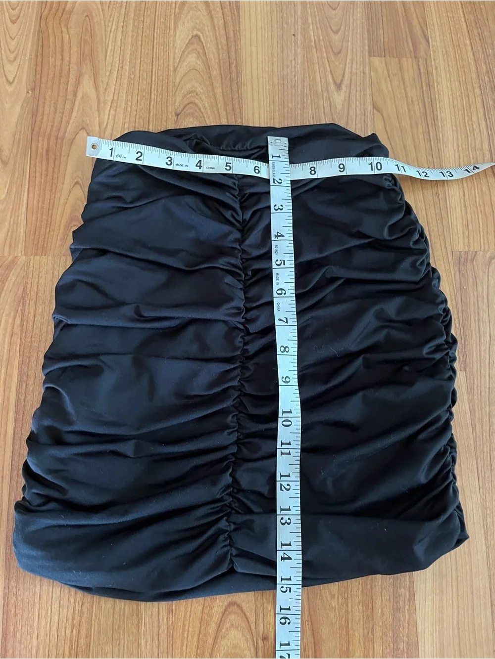 Black Ruched Mini Skirt - Women's Stylish Gathered Skirt